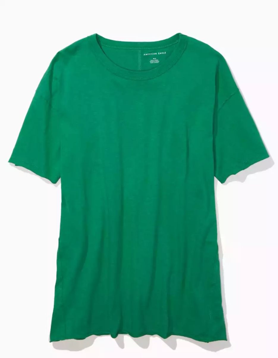 T Shirts American Eagle AE Oversized Tee Vert Clair Femme | RGF-09764788